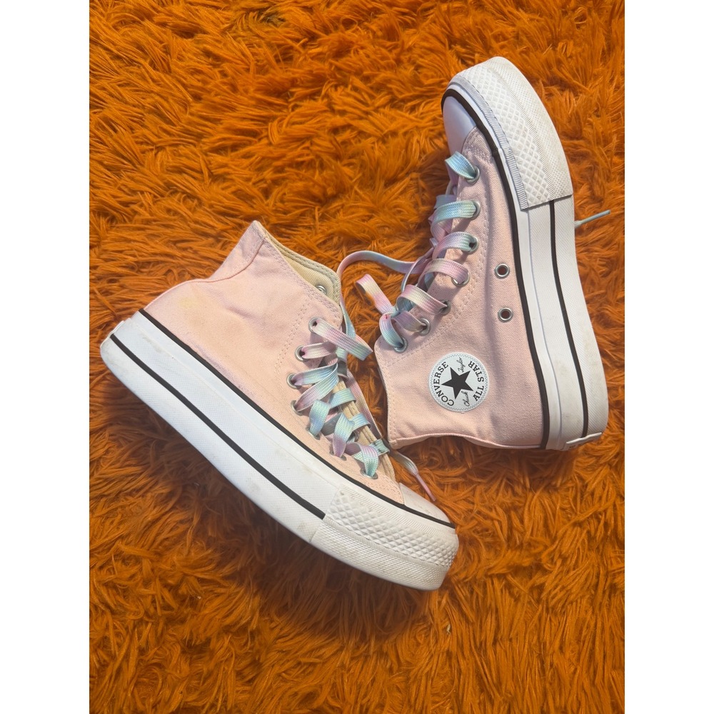 Converse Chuck Taylor All Star Move Platform Pink Rainbow Tie Dye A06507F 6
